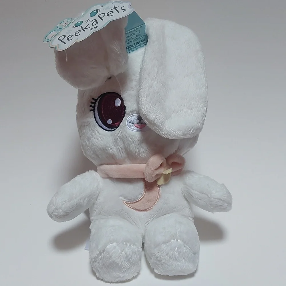 PeekaPets A Boo Bunny white peach Stuffed Animal plush Doll‎ great Gift kids